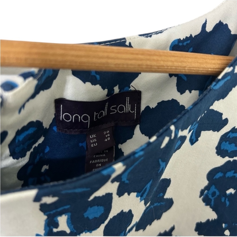 Long Tall Sally Blue and White Floral Midi Dress - Picture 3 of 5